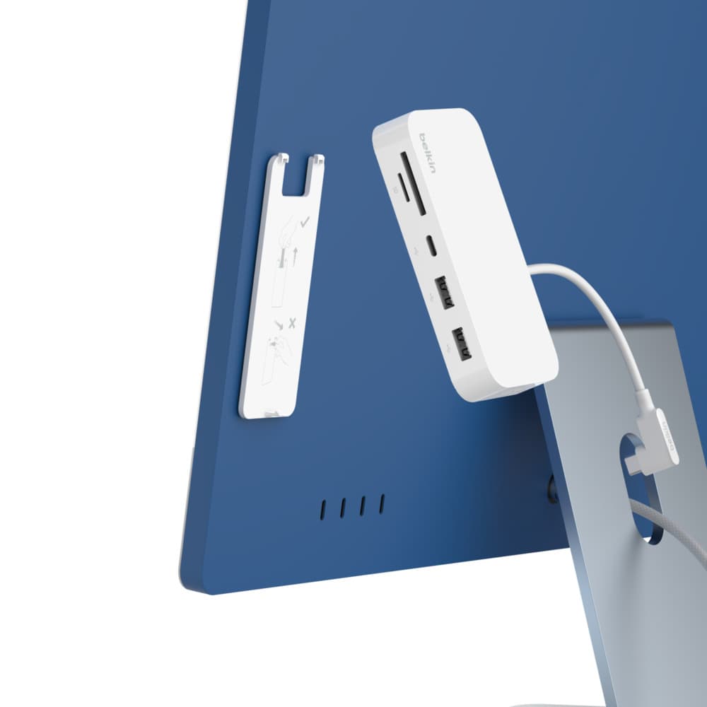 Belkin CONNECT USB-C 6-in-1 MULTIPORT HUB WITH MOUNT 取付使用例