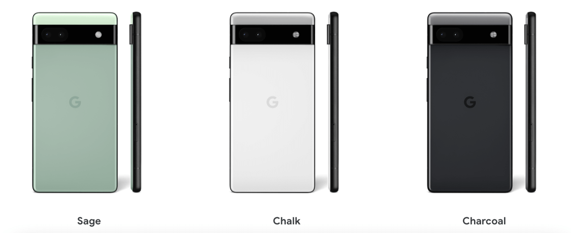 Google Pixel 6a　カラーラインナップ